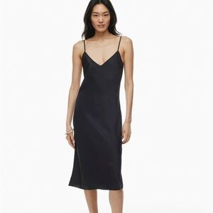 Aritzia Silk Black Dress - Wilfred XS